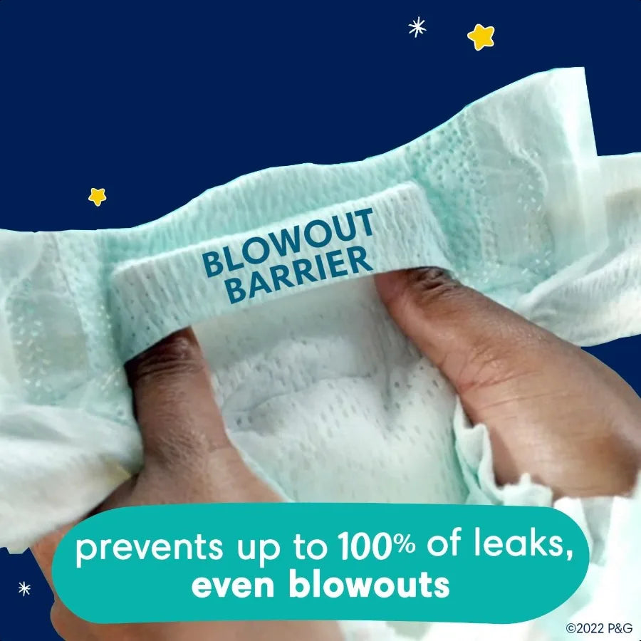 Pampers Overnight Diapers Swaddlers Overnights Size 3 66 Count  Baby Diaper Night Time Leak and Skin Protection