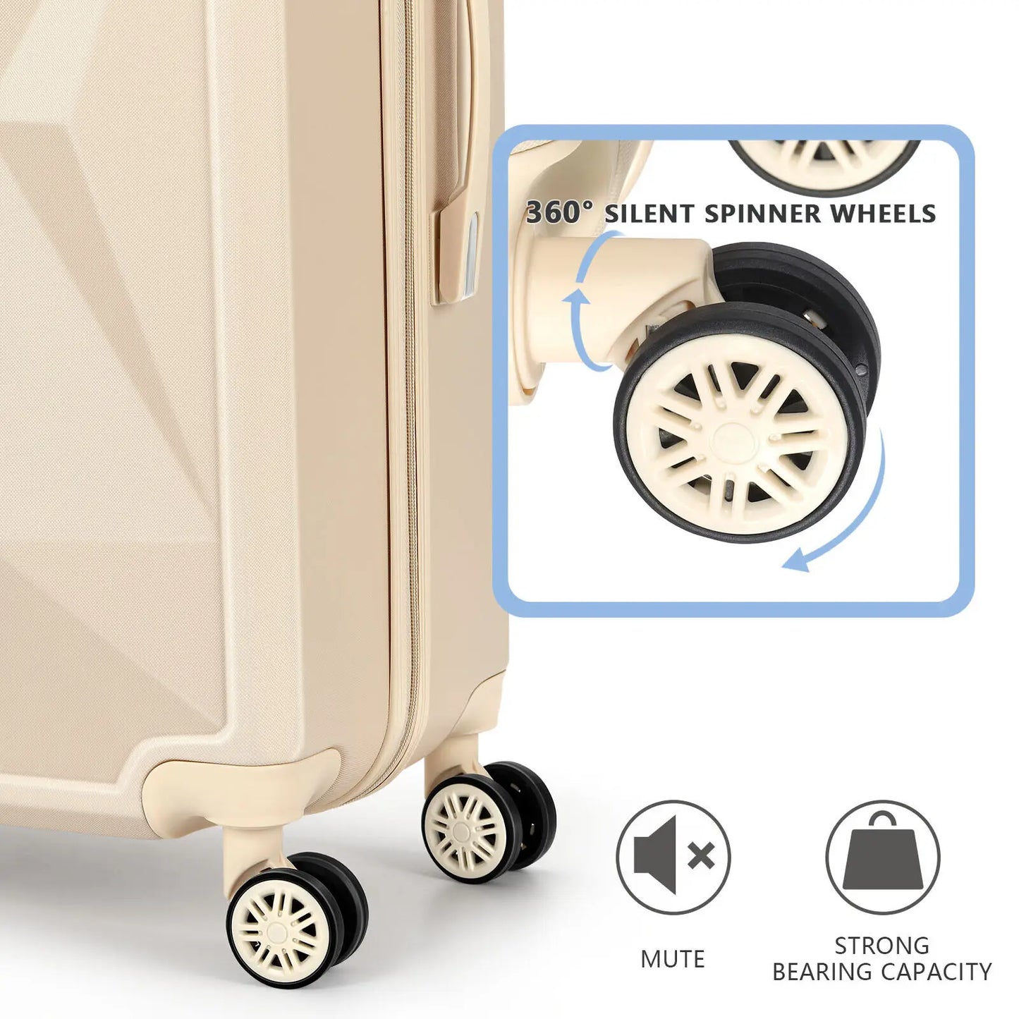 Luggage Set 5Pieces Hard Shell Suitcase Set Family Travel Luggage Suit Business Travel Boarding Luggage With TSA Lock