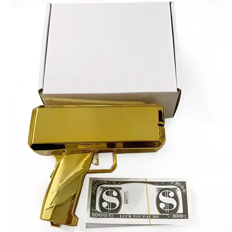 Novel Money Spray Gun Toy For Parties Weddings Gold Dollar Bill Shooter Fun Interactive Game Showers Of Cash
