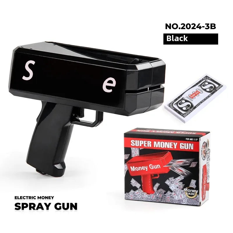 Novel Money Spray Gun Toy For Parties Weddings Gold Dollar Bill Shooter Fun Interactive Game Showers Of Cash
