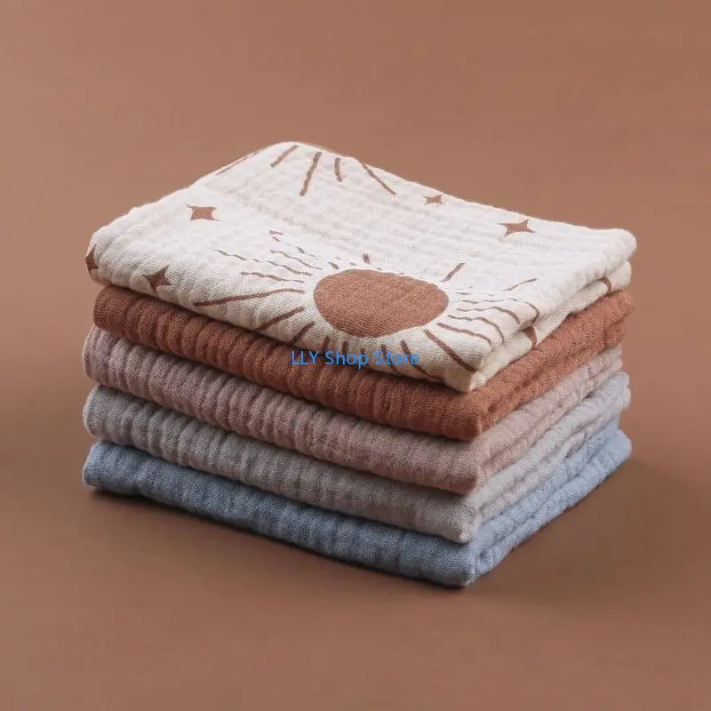 T8UD 10Pcs Baby Towel Set High Absorb Handkerchief Newborn Bath Towel Burp Cloth