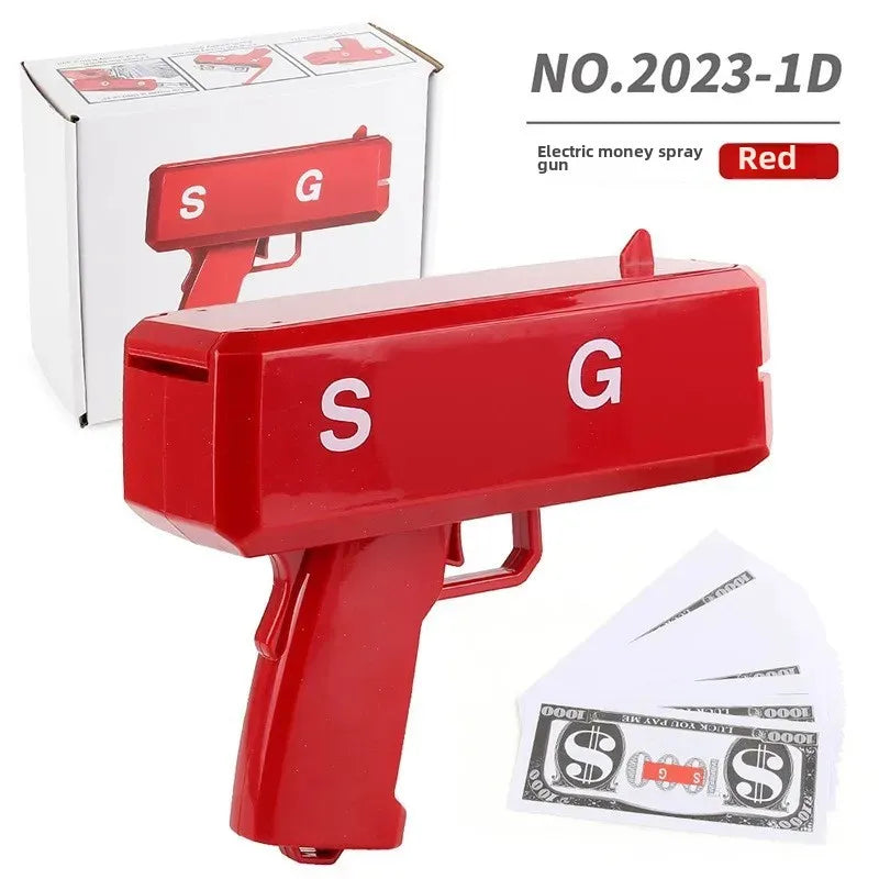 Novel Money Spray Gun Toy For Parties Weddings Gold Dollar Bill Shooter Fun Interactive Game Showers Of Cash