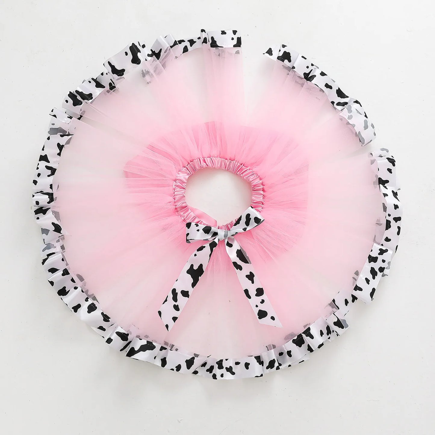 Princess Girl Skirt Kids Baby Girl Tutu Skirt Children Clothing Mini Skirt For Birthday Party Cow Print Layer юбка для девочки