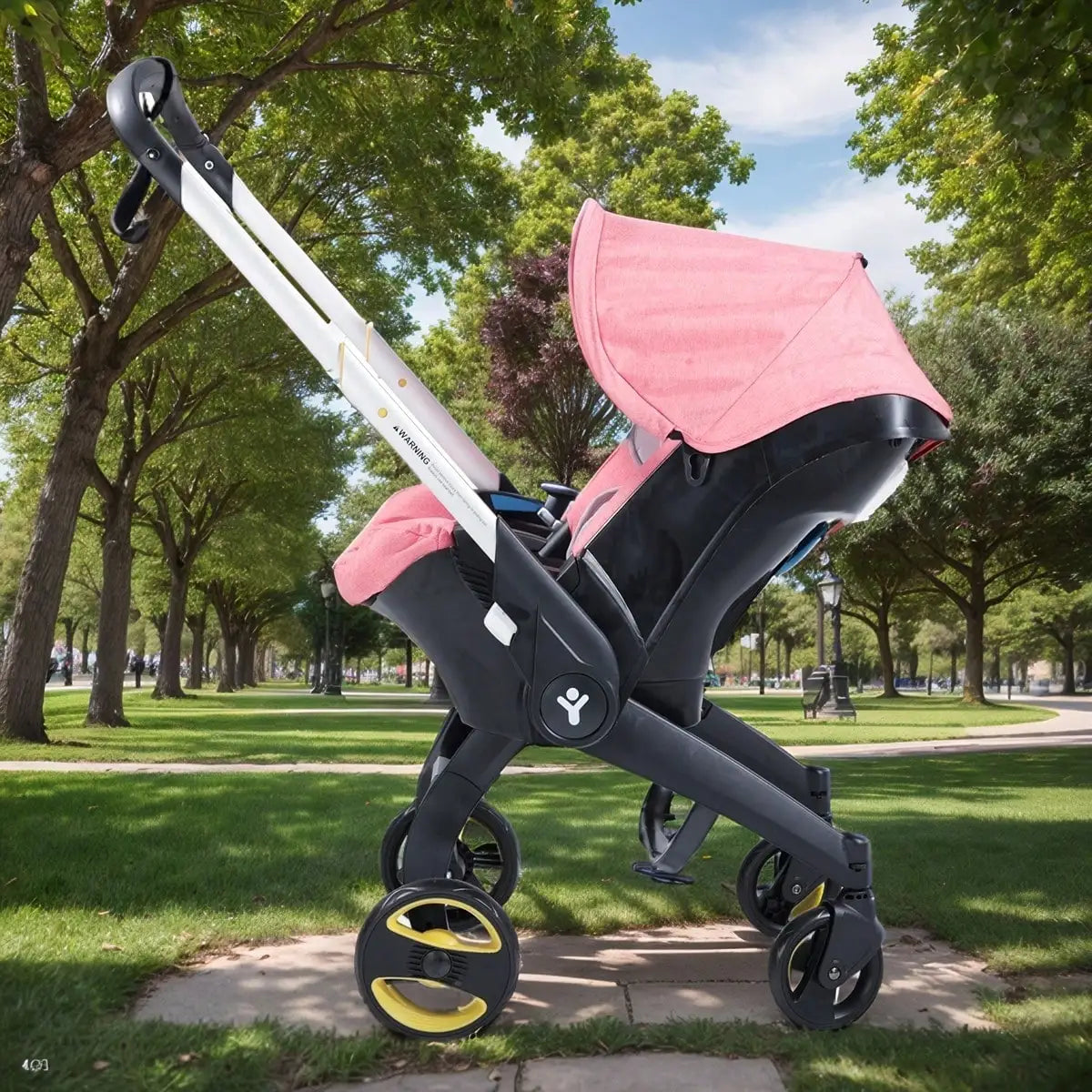 Travel baby stroller, bidirectional push, metal frame, foldable for easy carrying