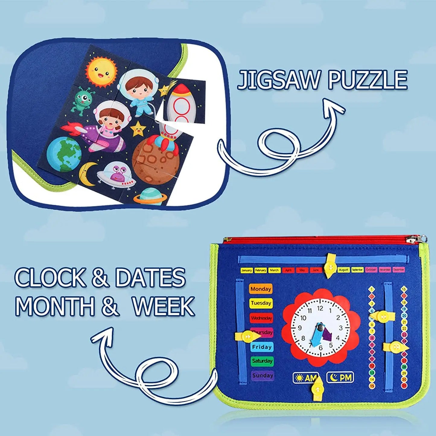 Busy Board Montessori Toys for Toddler Busy Book Sensory Preshool Early Education Learning Fine Motor Skills Toys For Children