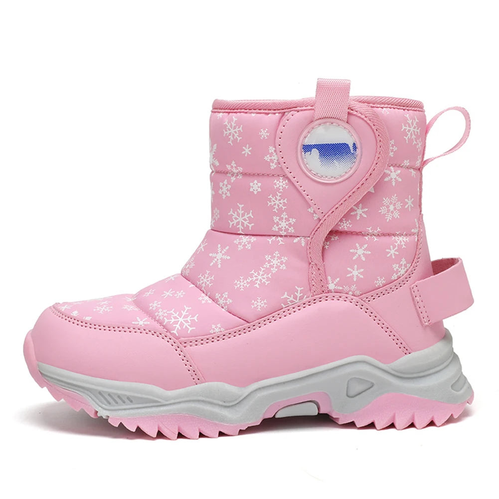 Winter Snow Boots for Boy and Girl Waterproof Winter Boots with Fur Lined Snow Boots Warm Cozy for Toddler/Little Kid
