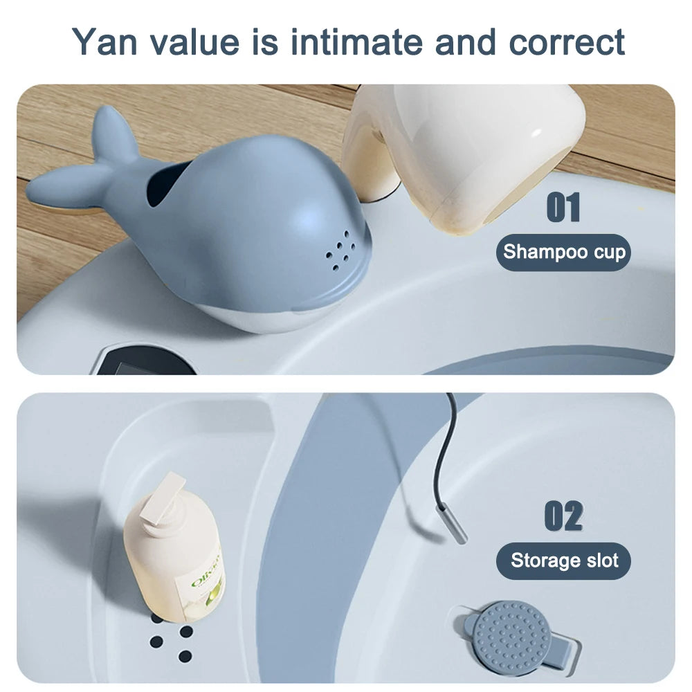 Foldable Baby Bathtub, Safe and Portable Bathing Solution for Infants and Toddlers, Suitable for 6-12 Months, Easy