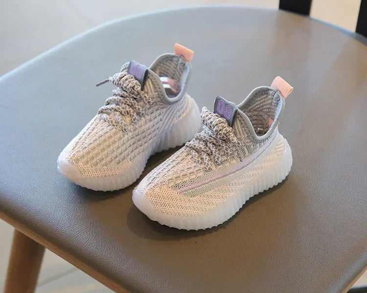 Size 21-32 Kids Casual Shoes Summer Boys Sneakers Breathable Knit Non-slip Shoes Lightweight Girls Casual Children's Shoes