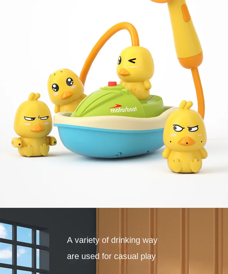Toddler Toys Gifts Baby Bath Toys Cute Duck Electric Water Spray Bathroom Bathing Toys Kids Bath And Shower Bathtubs Interactive