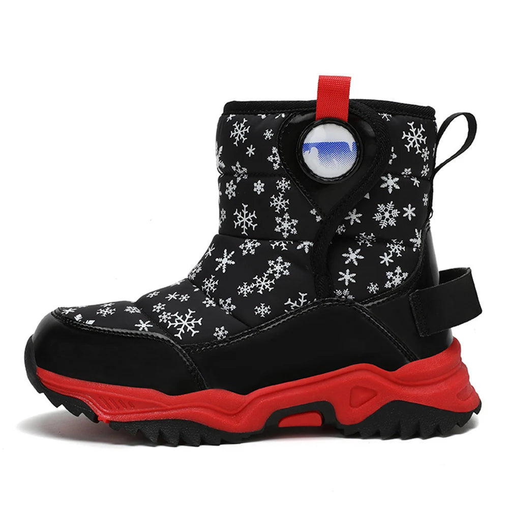 Winter Snow Boots for Boy and Girl Waterproof Winter Boots with Fur Lined Snow Boots Warm Cozy for Toddler/Little Kid