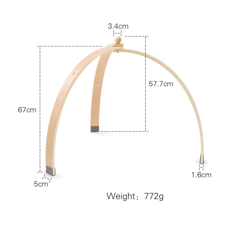 Baby Wooden Gym Frame Rocket Model Newborn Play Gym Activity Celestial Hanging Pendant Rattle For Baby Education Montessori Toys