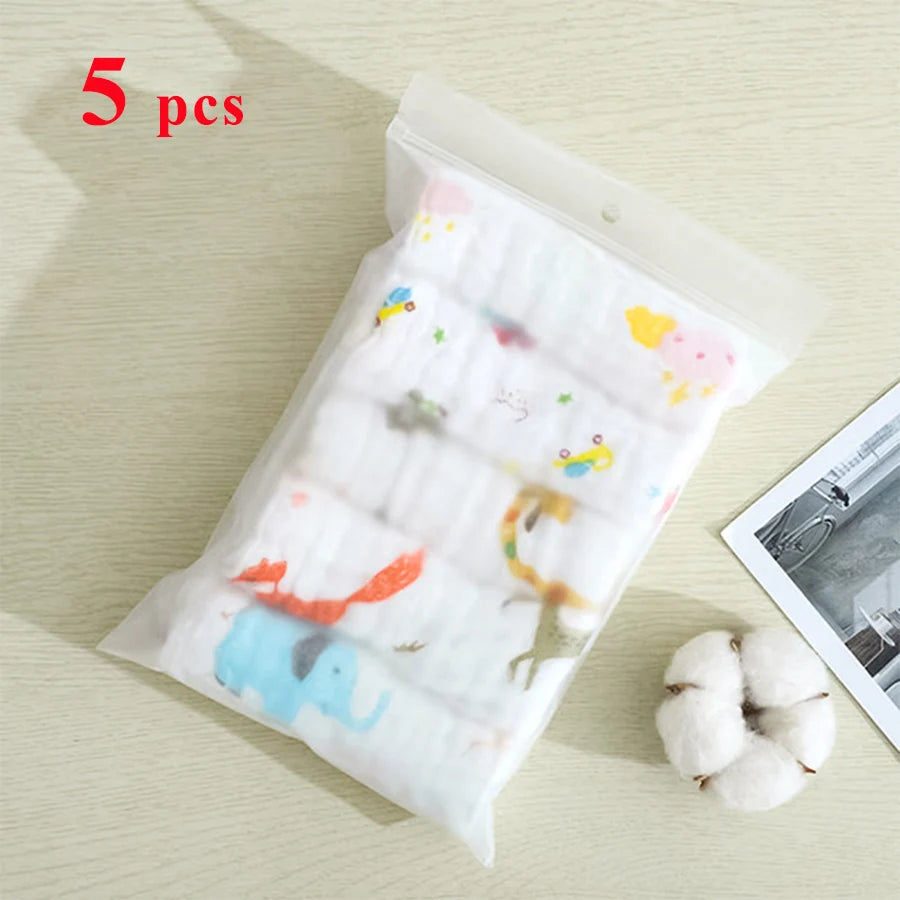 Muslin 6 Layers Cotton Soft Baby Towels Baby Face Towel Handkerchief Bathing Feeding Face Washcloth Wipe Burp Cloth Hand Towel
