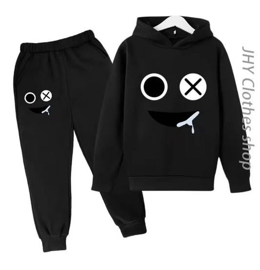 Children Set Boys Girls Kids rain Clothing  Sweatshirt 3-12 Years Toddler Printing Spring Sports game Leisure Time Hoodies