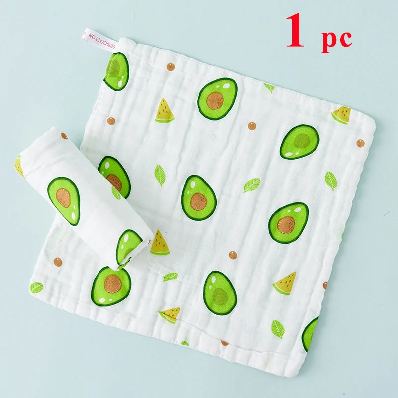 Muslin 6 Layers Cotton Soft Baby Towels Baby Face Towel Handkerchief Bathing Feeding Face Washcloth Wipe Burp Cloth Hand Towel