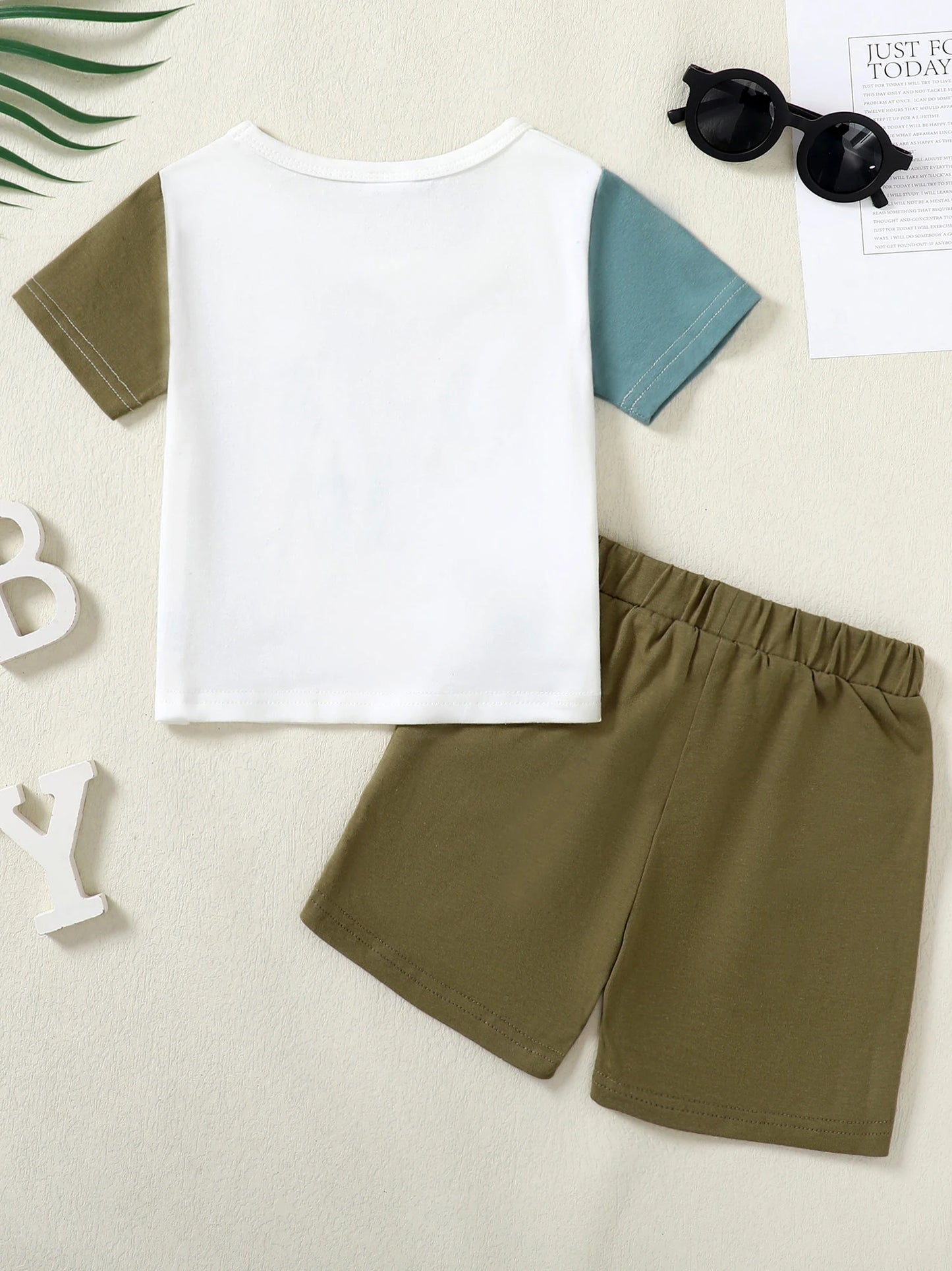 Toddler Boy Outfits 12M-5T Toddler Summer Short Sleeve T+Shorts 2 Sets Baby Boys Clothes