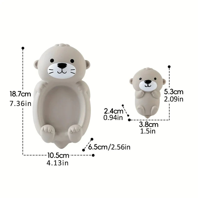Children's Bathroom Floating Animal Otter Sealed Floating Water Toy Baby Bath Toys Swimming Pool Toy Comfort Toy