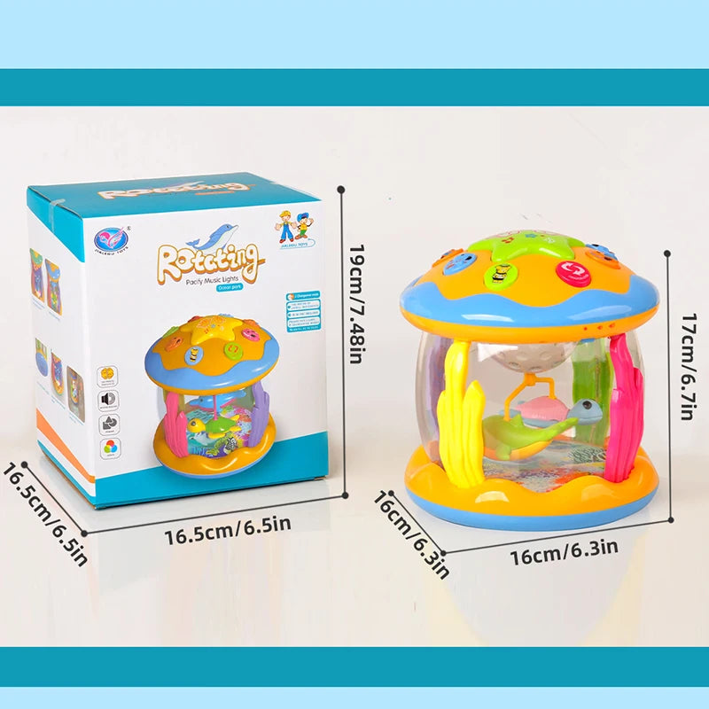 Ocean Projector Luminous Toys Music Baby Toys for 12-18 Months Toddlers 6 to 12 Months Toddlers Crawl Learning Prone Time Toys