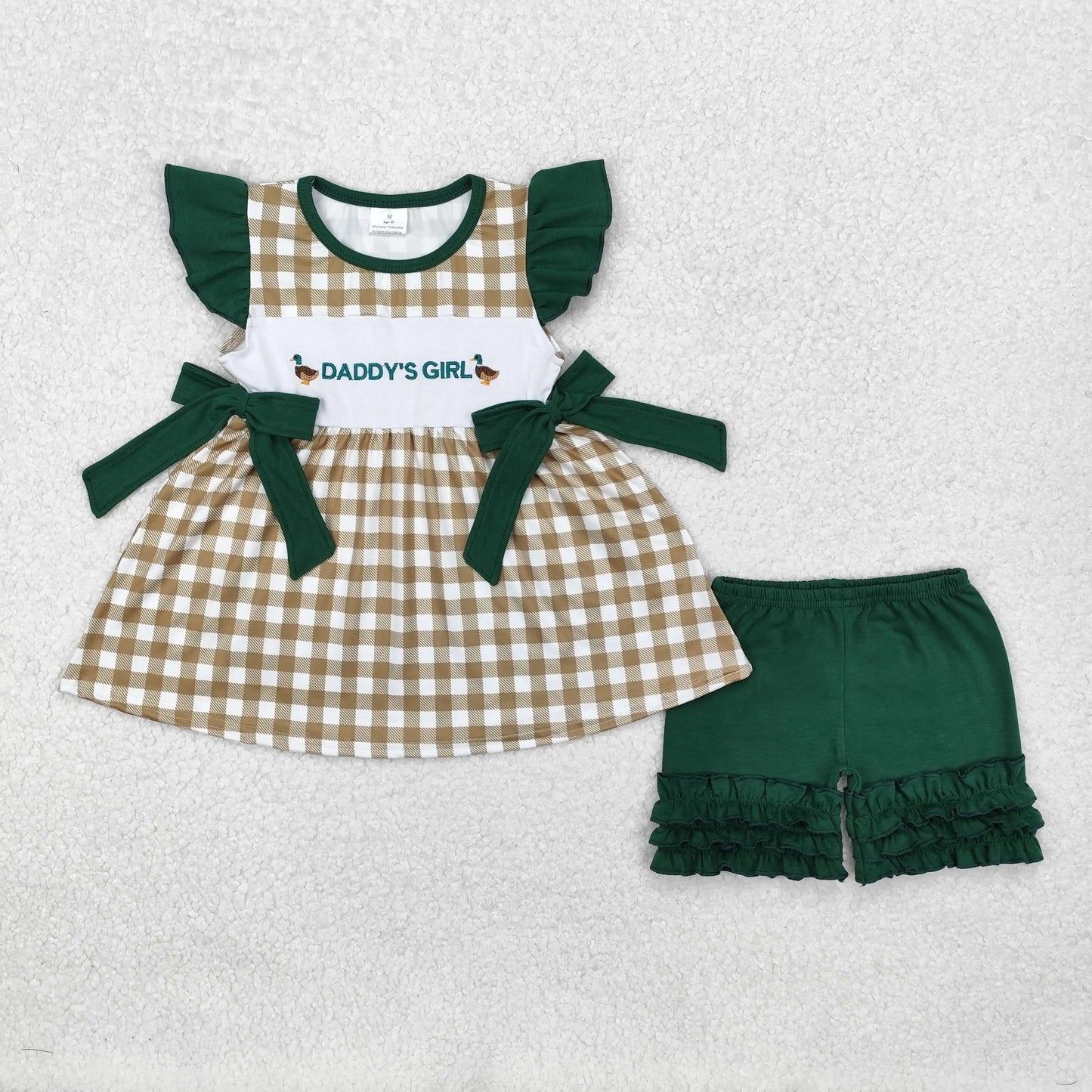 3.6 yan New rts baby girl summer suit wholesale boutique floral leaf bow pattern pink short sleeve shorts pajamas girls set