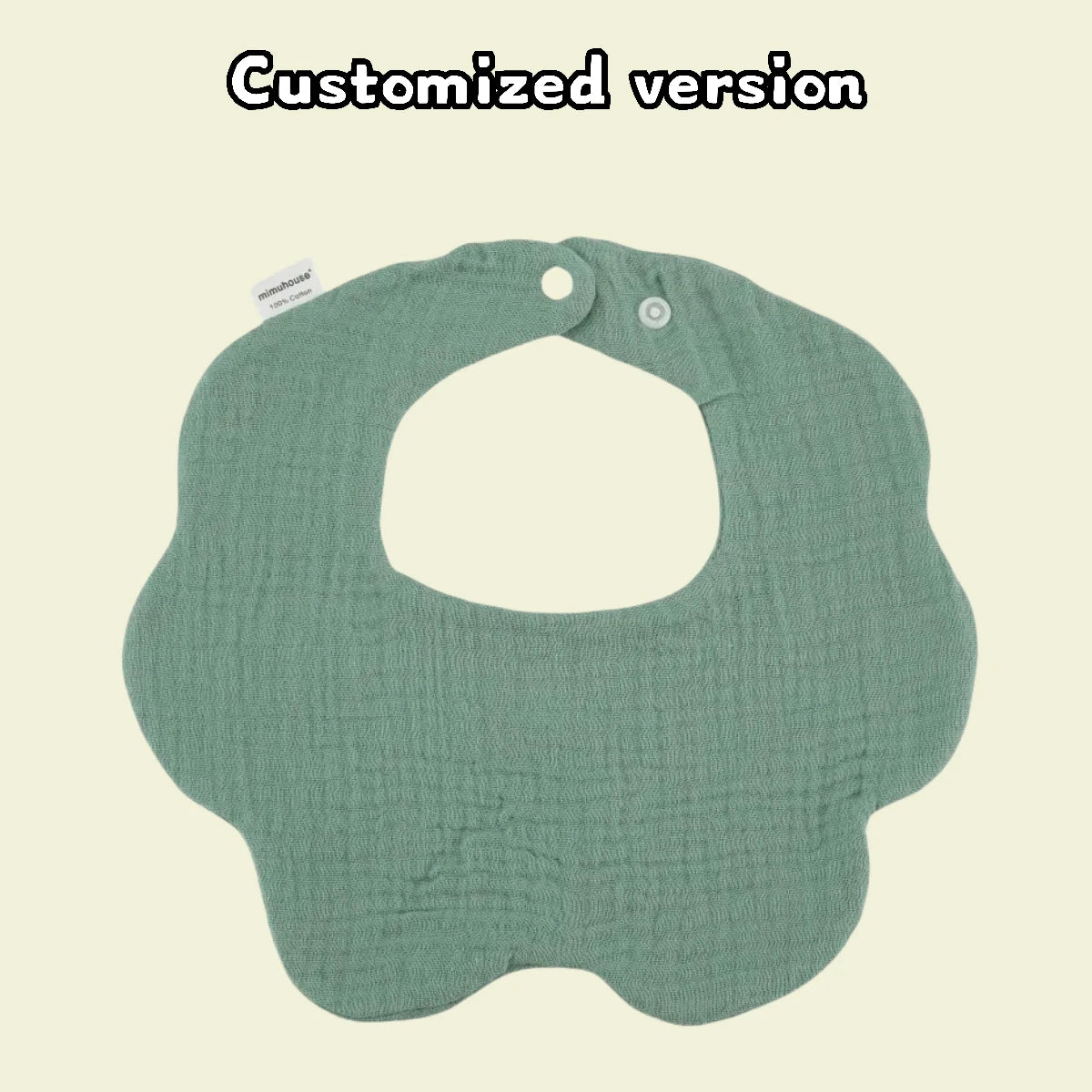 Personalized Custom name Embroidered Newborn letter Nursery Baby bib burp cloth Flower shape Gifts for Boy Girl