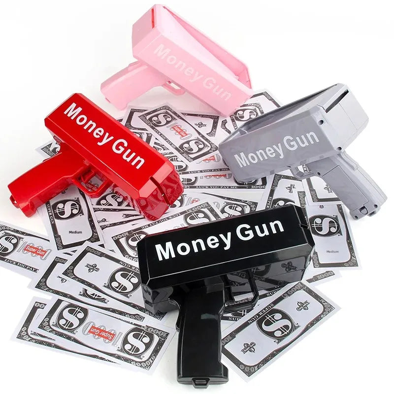Novel Money Spray Gun Toy For Parties Weddings Gold Dollar Bill Shooter Fun Interactive Game Showers Of Cash