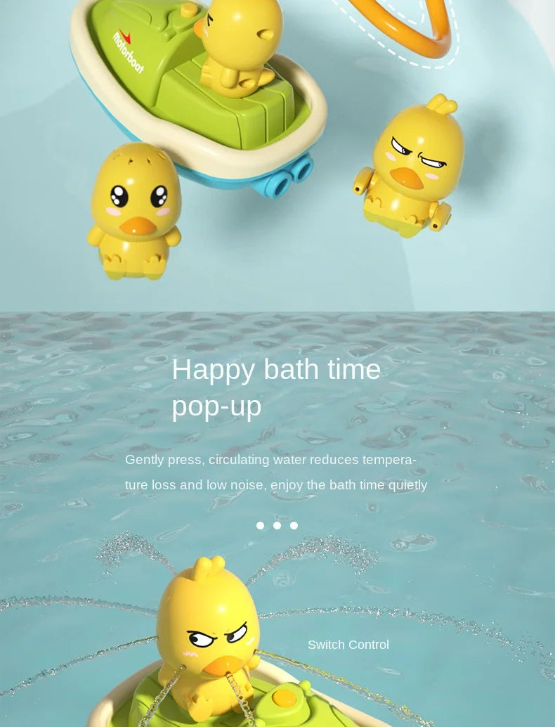 Toddler Toys Gifts Baby Bath Toys Cute Duck Electric Water Spray Bathroom Bathing Toys Kids Bath And Shower Bathtubs Interactive