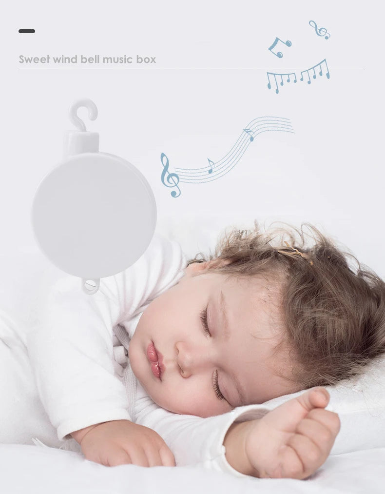Baby Bed Bell Carousel Crib Mobiles Rattles Music Educational Toys for Cots Infant Baby Toys 0-12 Months for Newborns Gifts