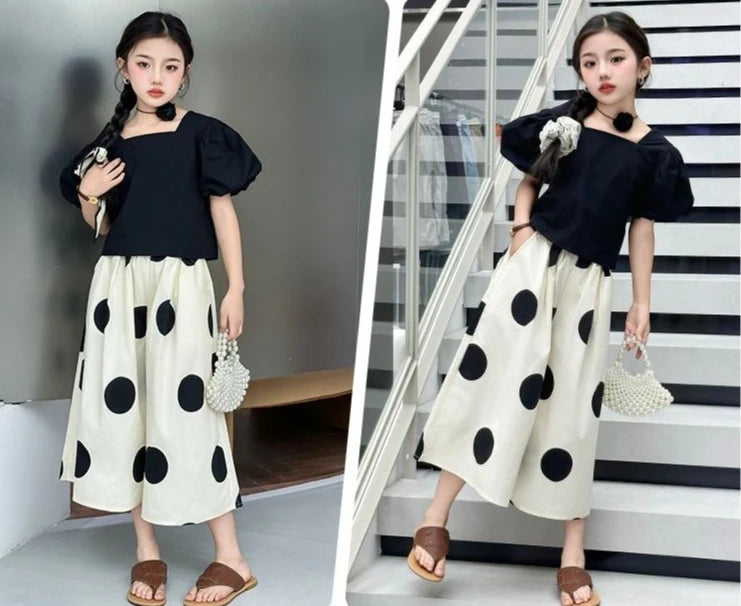 Summer Girl Sets Set of Clothes for Girls 10 12 Years Old Kids Suit Children Home Clothing 2025 New Children's T-shirt Girl's 4