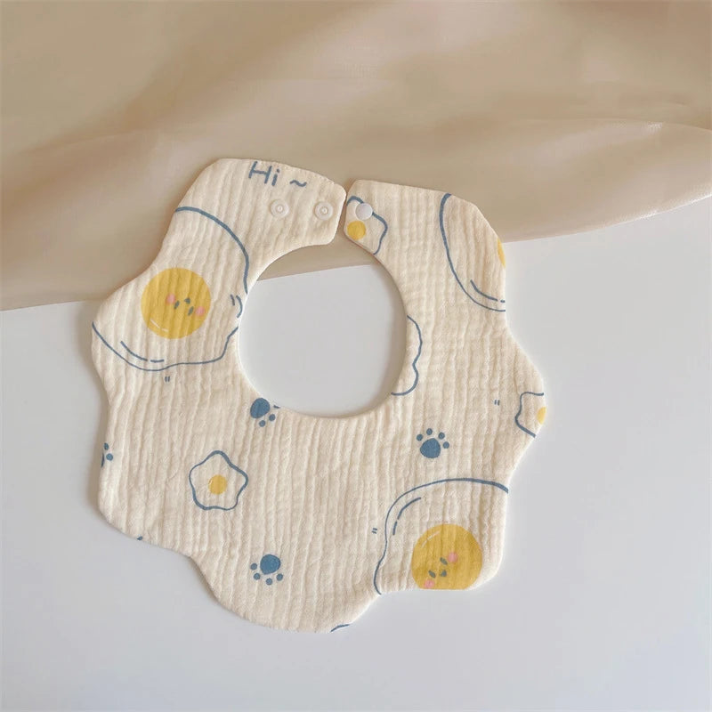 Summer Baby Cotton Gauze Waterproof Bibs Soft Cartoon Infant Bib Burp Cloths Bandana Scarf for Boy Girl Feeding Saliva Towel New
