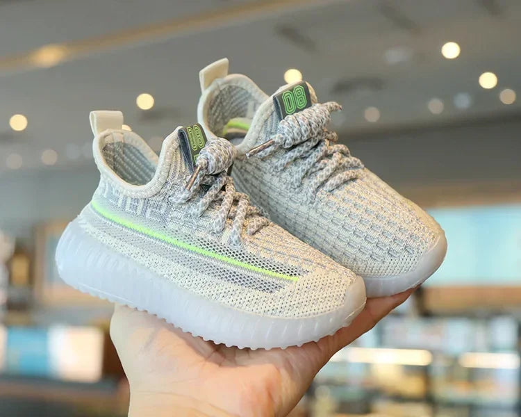 Size 21-32 Kids Casual Shoes Summer Boys Sneakers Breathable Knit Non-slip Shoes Lightweight Girls Casual Children's Shoes