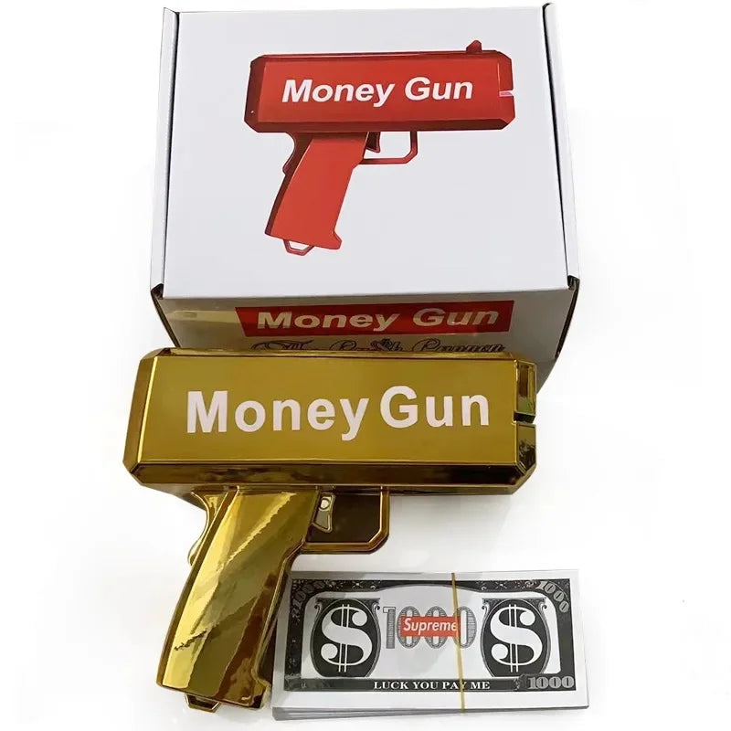 Novel Money Spray Gun Toy For Parties Weddings Gold Dollar Bill Shooter Fun Interactive Game Showers Of Cash