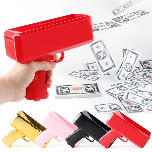 Shoot Money Gun Toy Party Banknote Shoot Pistol Paper Money Shooter Throwing Machine Funny Game Fashion Gift Party Supply Toys