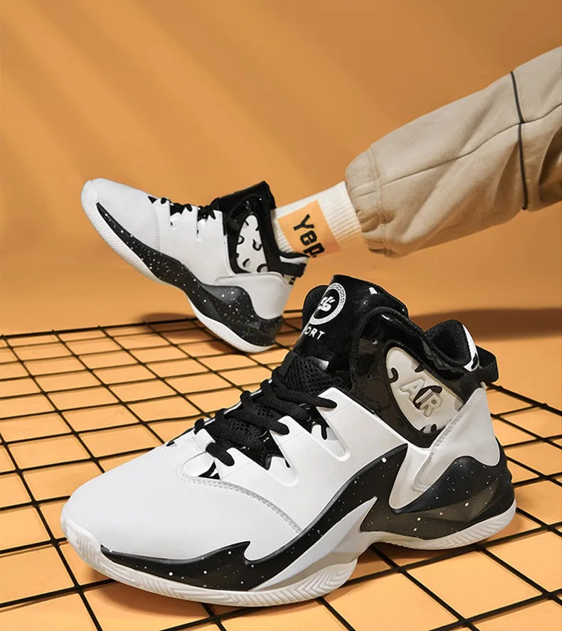 Men's  basketball shoes, breathable and non slip outdoor sports shoes, walking and running basketball shoes
