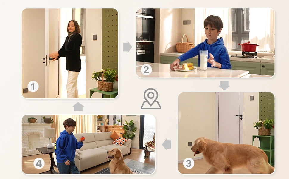 ZOSI C528 6MP/4MP HD Dual-Lens Indoor WiFi Security Camera Plug-in 360° Views Pan/Tilt Home Surveillance Baby/Pet Dog Monitor