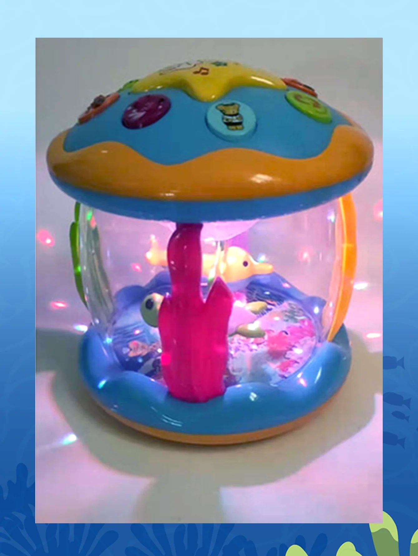 Ocean Projector Luminous Toys Music Baby Toys for 12-18 Months Toddlers 6 to 12 Months Toddlers Crawl Learning Prone Time Toys