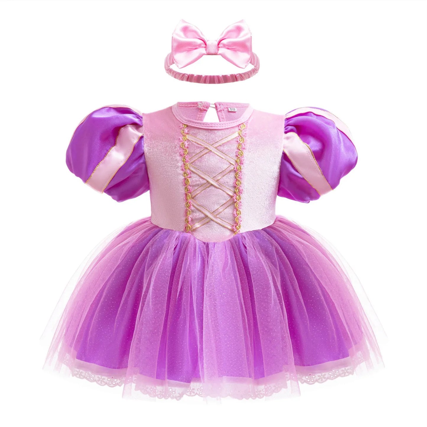 Little Girl Crawling Clothes Disney Movie Princess Role-playing Costume Baby Cute Cotton Jumpsuit Toddlers Birthday Dress