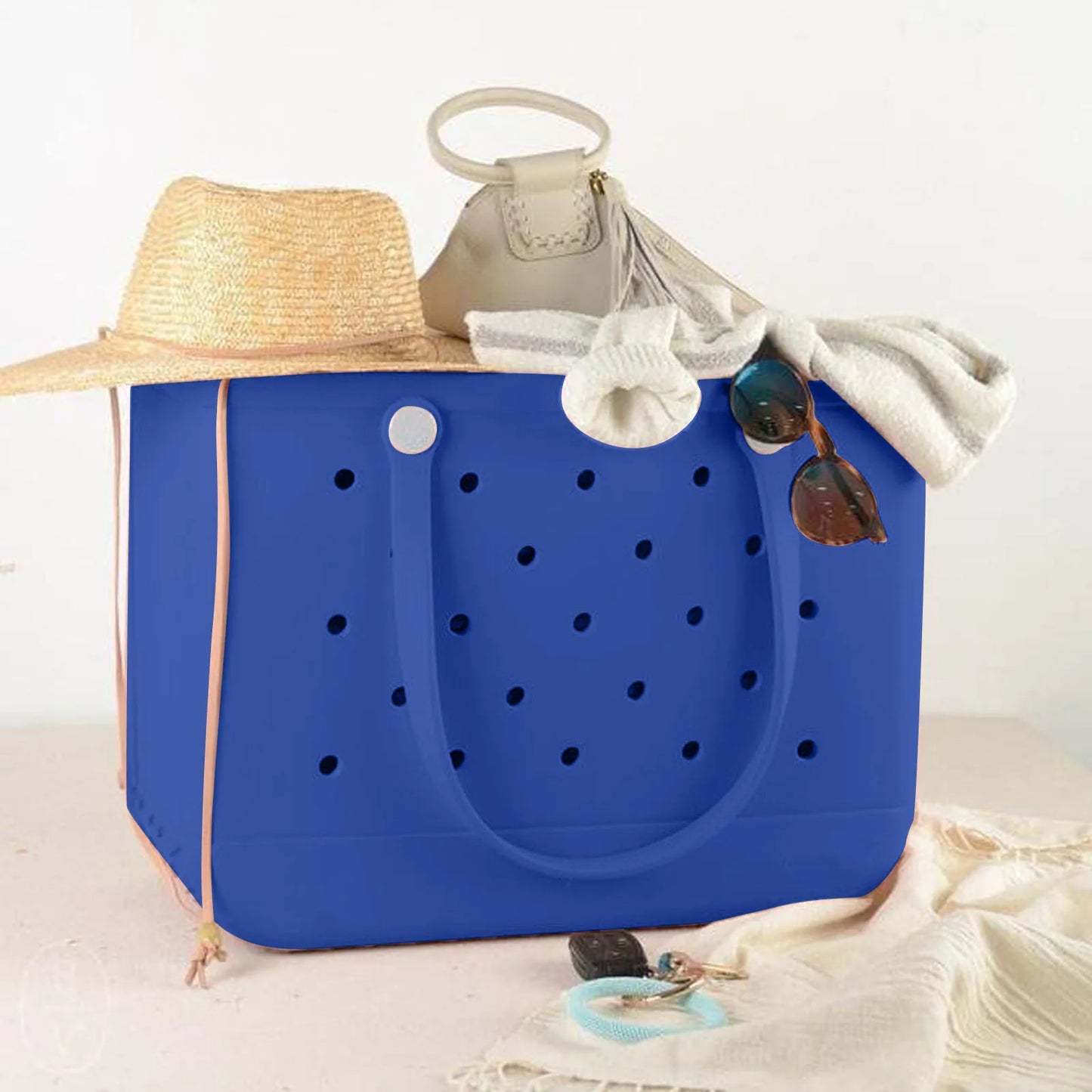 Rubber Beach Bags Waterproof Sandproof Outdoor EVA Portable Travel Bags Washable Tote Bag For Beach,Sports,Market