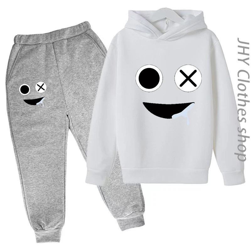 Children Set Boys Girls Kids rain Clothing  Sweatshirt 3-12 Years Toddler Printing Spring Sports game Leisure Time Hoodies
