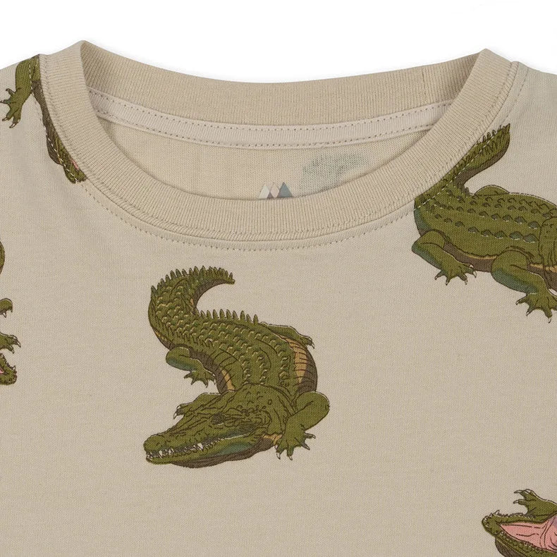 2025 Summer KS Children's Clothing Baby Girls Cartoon Swan Short Sleeve T Shirts Suits Boys Gorilla Bottom T-shirt Kids Home Set