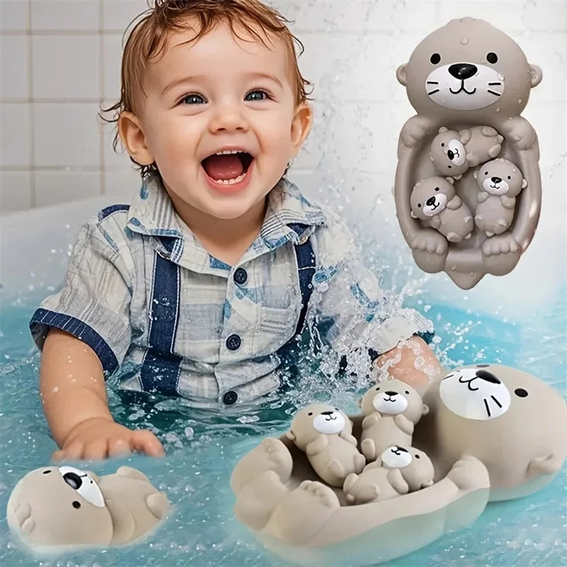Children's Bathroom Floating Animal Otter Sealed Floating Water Toy Baby Bath Toys Swimming Pool Toy Comfort Toy