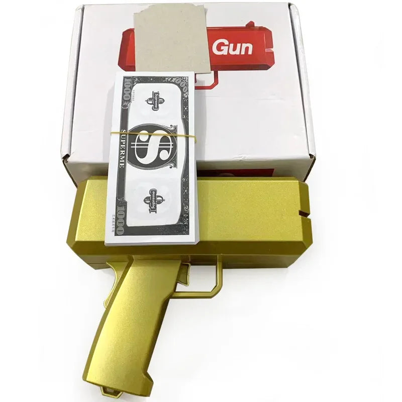 Novel Money Spray Gun Toy For Parties Weddings Gold Dollar Bill Shooter Fun Interactive Game Showers Of Cash