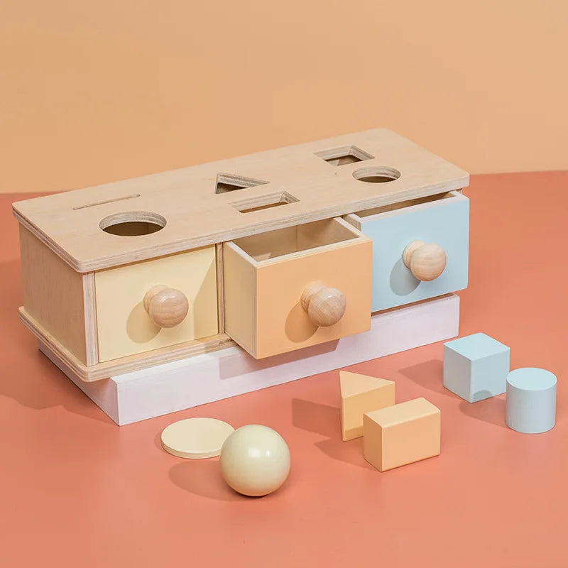 Montessori Wooden Multifunction Toys Box Children Puzzle Sensory Logic Thinking Game Box Toys Children Early Education Toys Gift