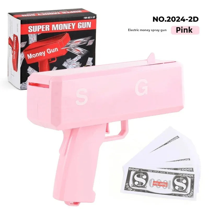 Novel Money Spray Gun Toy For Parties Weddings Gold Dollar Bill Shooter Fun Interactive Game Showers Of Cash