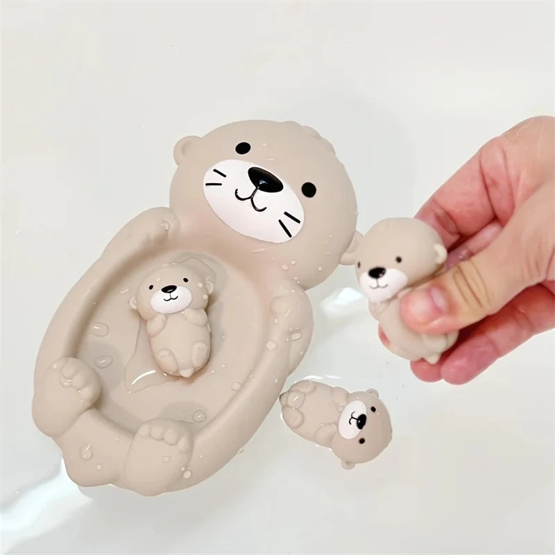 Children's Bathroom Floating Animal Otter Sealed Floating Water Toy Baby Bath Toys Swimming Pool Toy Comfort Toy