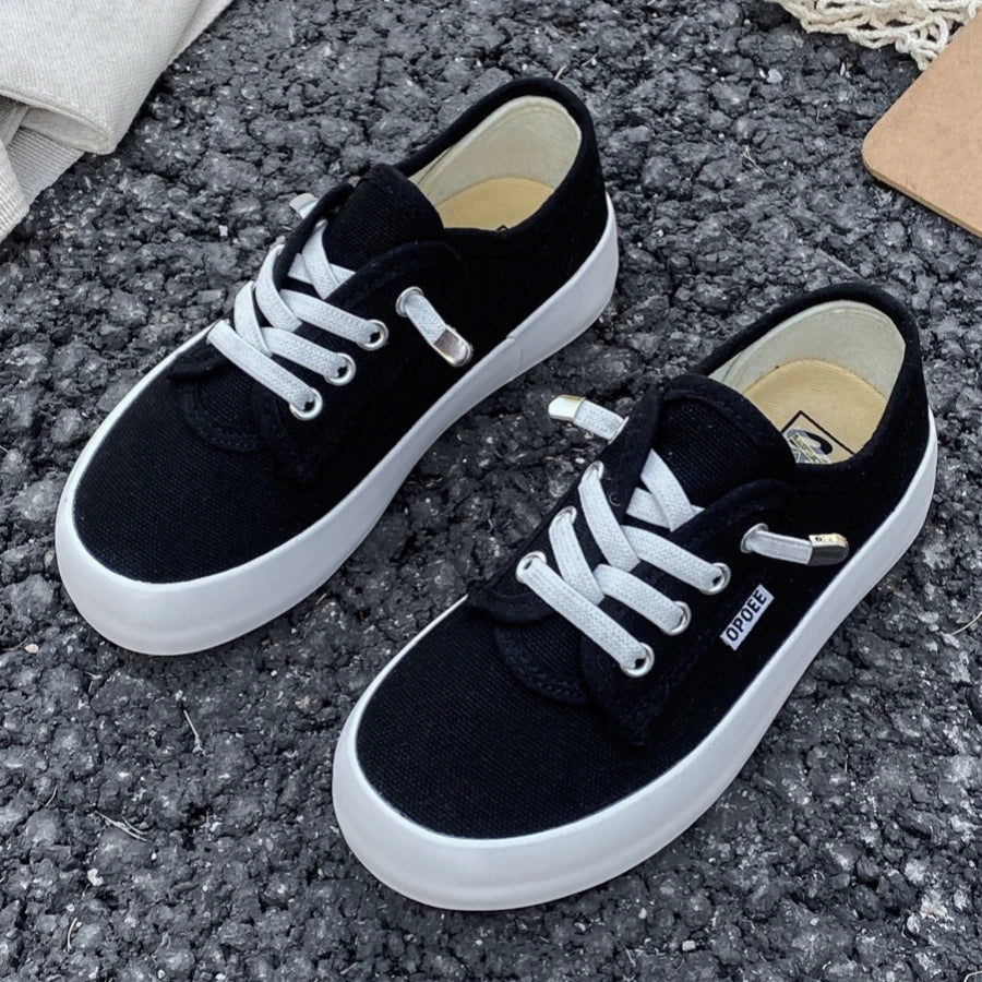 White cloth shoes baby white shoes middle sneakers children's canvas shoes Spring and autumn simple boy and girl
