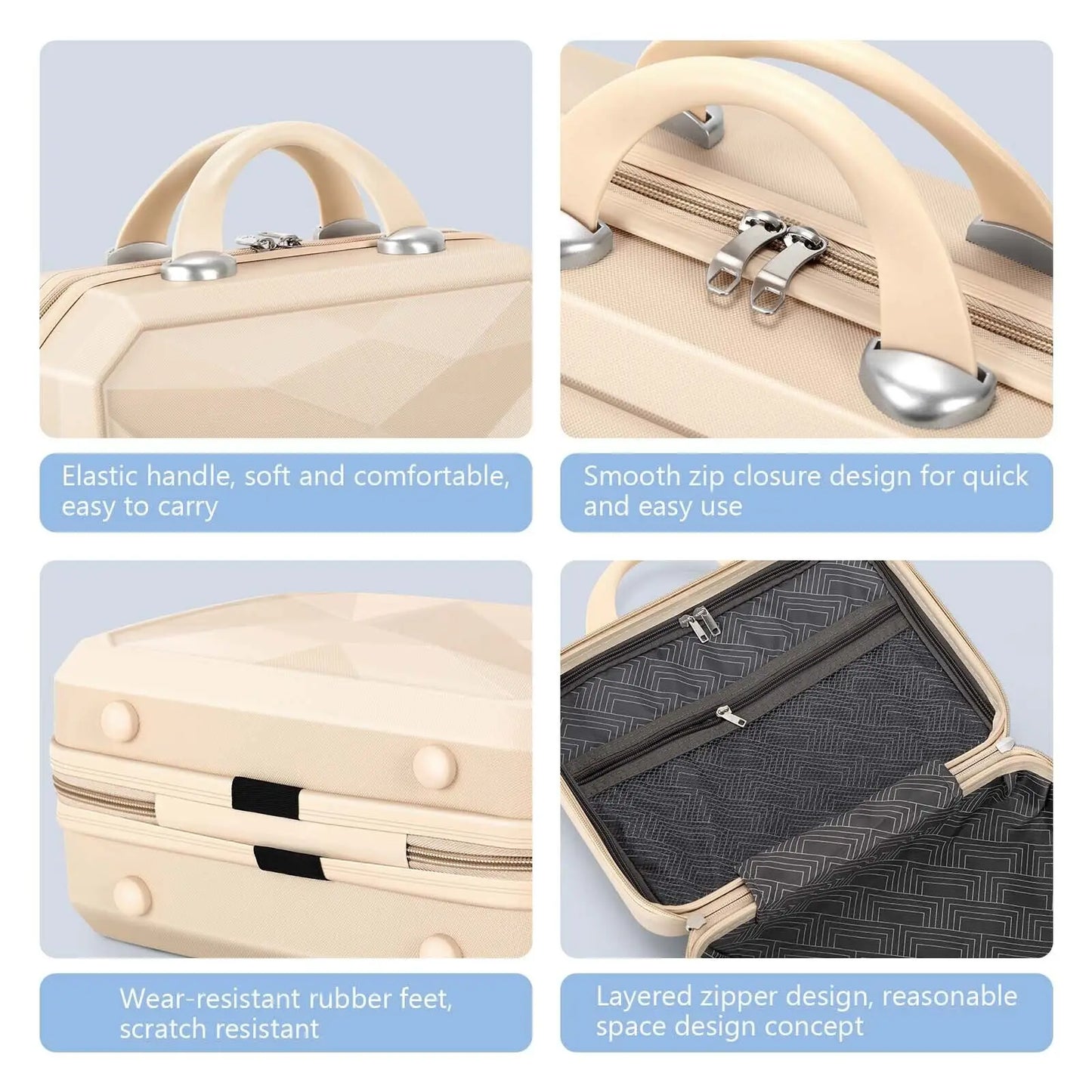 Luggage Set 5Pieces Hard Shell Suitcase Set Family Travel Luggage Suit Business Travel Boarding Luggage With TSA Lock