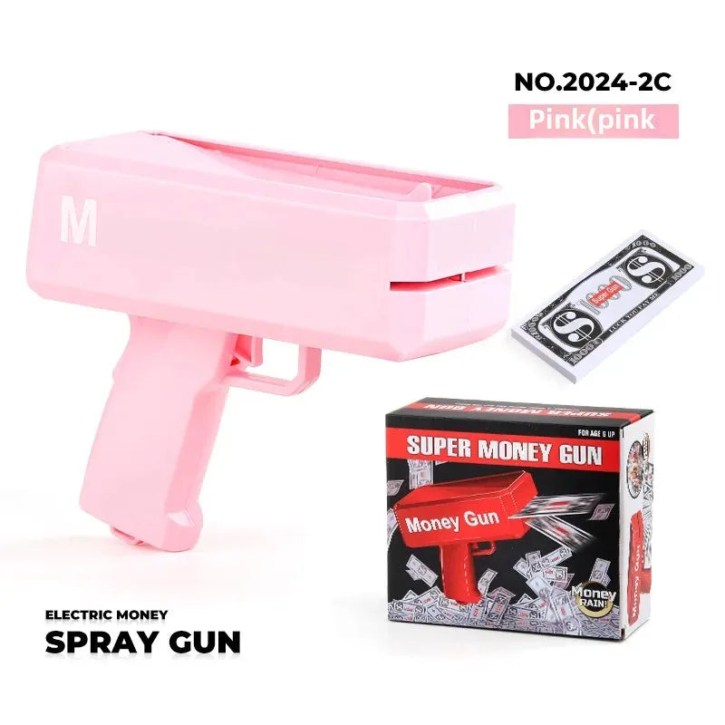 Novel Money Spray Gun Toy For Parties Weddings Gold Dollar Bill Shooter Fun Interactive Game Showers Of Cash