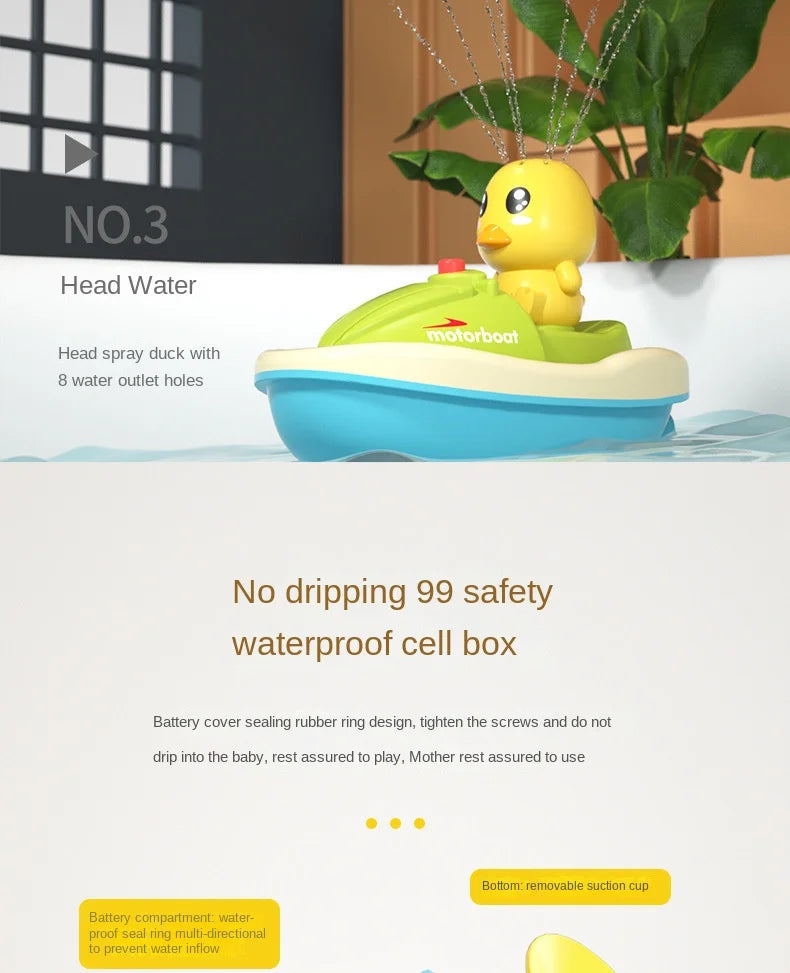Baby Bath Toys Cute Duck Electric Water Spray Bathroom Bathing Toys Kids Bath And Shower Bathtubs Interactive Toddler Toys Gifts