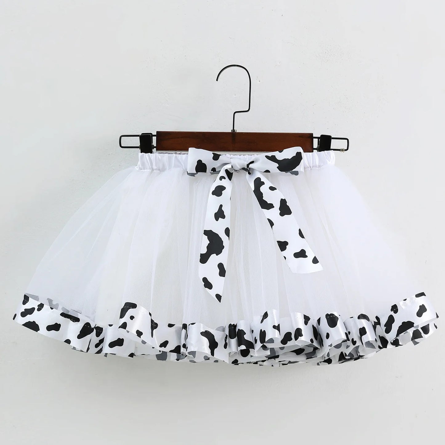 Princess Girl Skirt Kids Baby Girl Tutu Skirt Children Clothing Mini Skirt For Birthday Party Cow Print Layer юбка для девочки