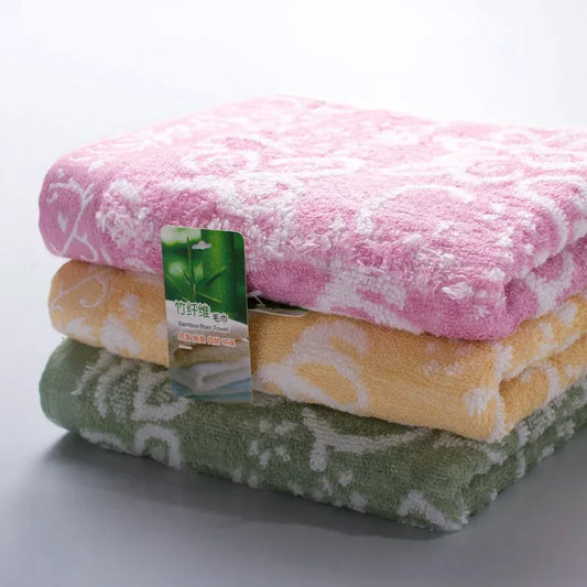 25x50cm  Bamboo fiber and Twist free cotton child towel Hand Towel wholesale Home Cleaning Face for baby for Kids High Quality