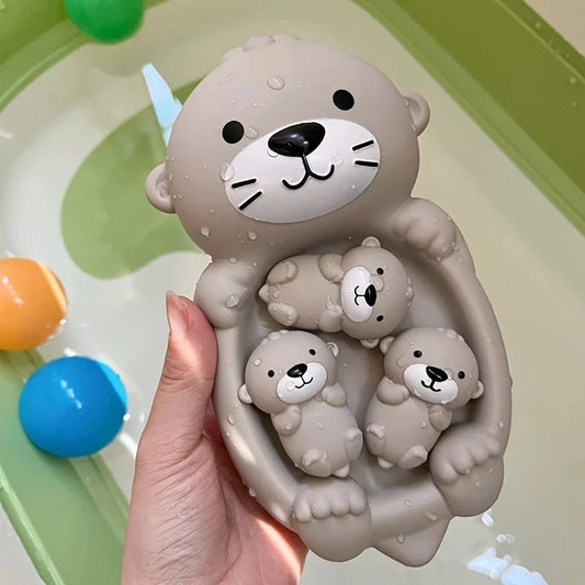 Children's Bathroom Floating Animal Otter Sealed Floating Water Toy Baby Bath Toys Swimming Pool Toy Comfort Toy